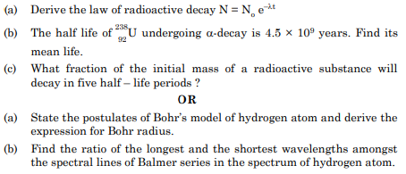 Derive the law of radioactive decay